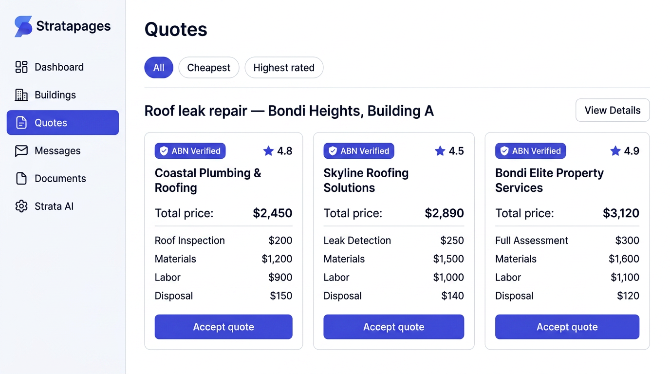 Request quotes in seconds